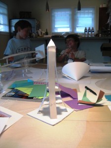 A massing model of the Eiffel Tower.